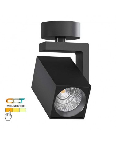 Adjustable spotlight 5.5cm square shape aluminum LED 8W CCT Switch 2700K/3200K/4000K