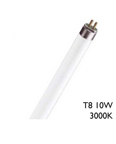 Tubo fluorescente trifósforo 10W T8 34,5cm 3000K F10T8/830