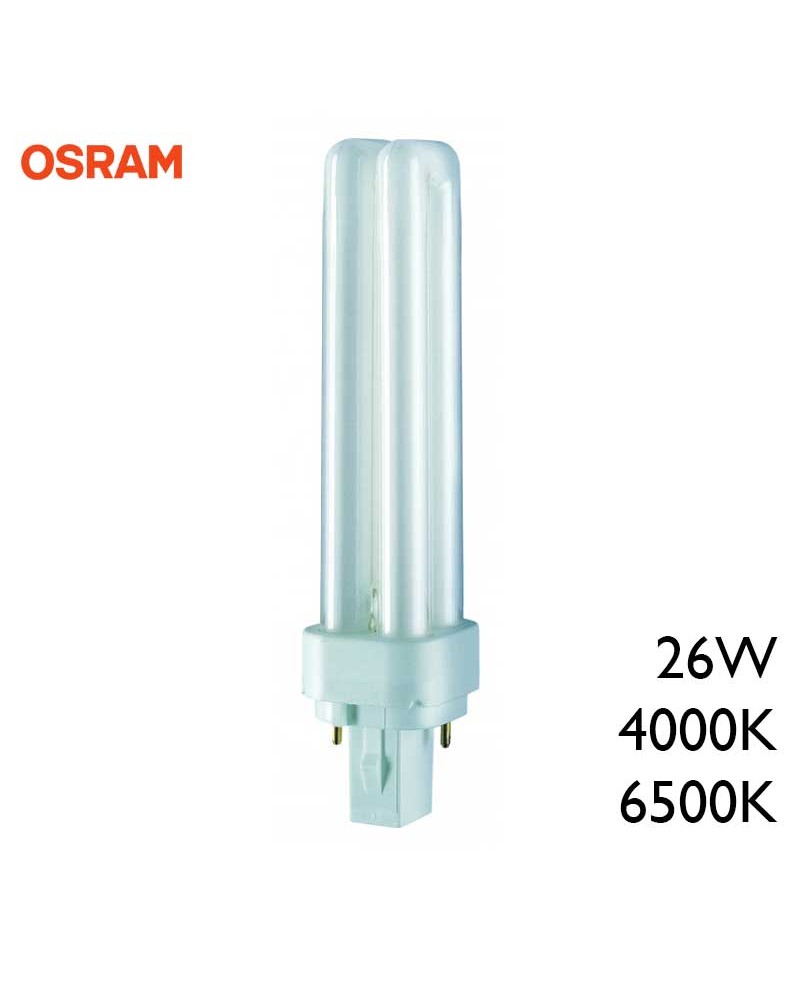 Lámpara OSRAM Dulux PL-C 26W G24D-3 2 PIN