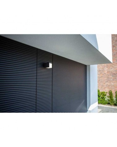 Black outdoor wall light 10cm aluminum LED 12.2W rotating 3000K IP54