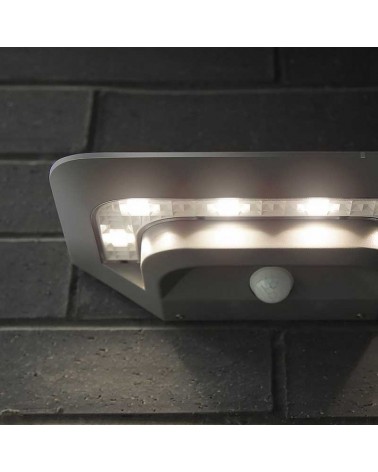 Grey outdoor wall light SOLAR 24.7cm LED 2.4W 4000K IP44 motion sensor