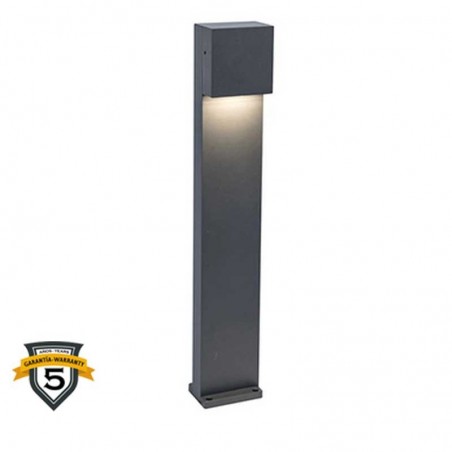 LED outdoor beacon 65cm grey finish aluminum 9.5W 4000K IP54