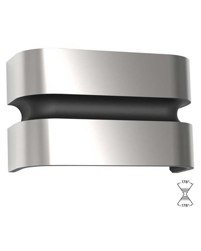 Aplique pared de exterior 10,8cm de acero inoxidable LED 14,5W 3000K IP44