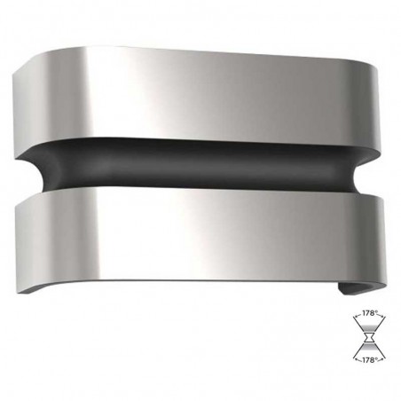 Outdoor wall light 10.8cm stainless steel LED 14.5W 3000K IP44