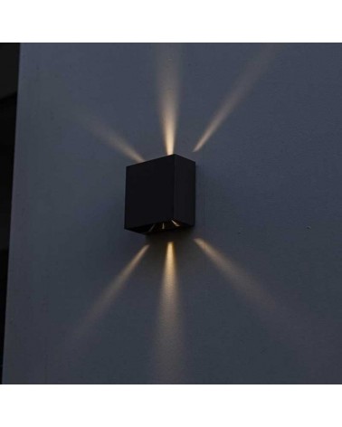 Aplique pared de exterior 11cm de aluminio LED 10W 3000K IP54