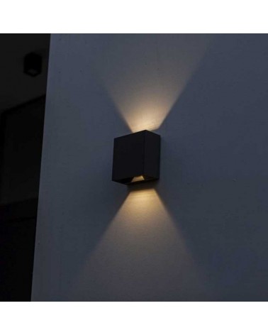Aplique pared de exterior 11cm de aluminio LED 10W 3000K IP54