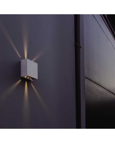 Outdoor wall light 11cm aluminum LED 10W 3000K IP54