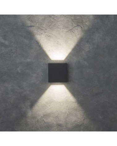 Grey outdoor wall light 11cm aluminum LED 10W 4000K IP54