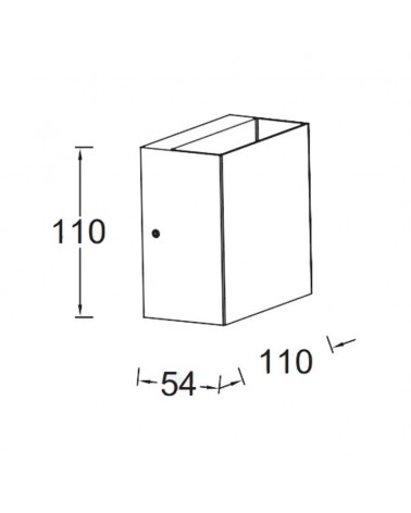 Grey outdoor wall light 11cm aluminum LED 10W 4000K IP54