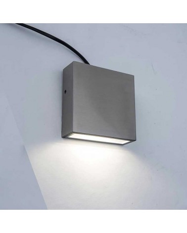 Outdoor wall light 11cm stainless steel LED 9.5W 4000K IP54