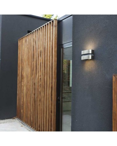 Aplique pared de exterior 10,8cm de acero inoxidable LED 14,5W 3000K IP44