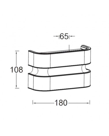 Aplique pared de exterior 10,8cm de acero inoxidable LED 14,5W 3000K IP44