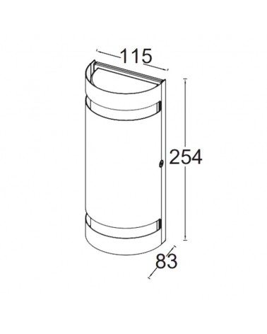 Outdoor wall light 25.4cm metal 2xGU10 IP54