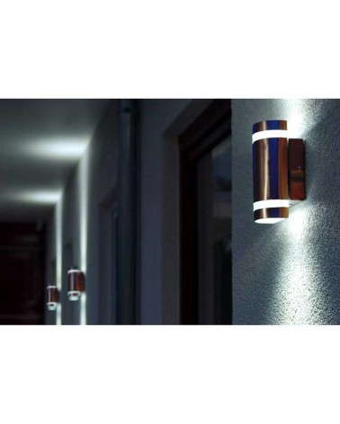 Aplique pared de exterior 23,5cm de acero inoxidable 2xGU10 IP44