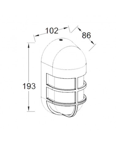 Grey outdoor wall light 19.3cm aluminum LED 14.5W 3000K IP54