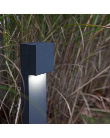 LED outdoor beacon 65cm grey finish aluminum 9.5W 4000K IP54
