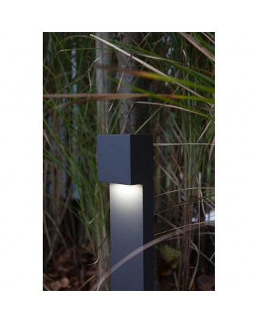 LED outdoor beacon 65cm grey finish aluminum 9.5W 4000K IP54