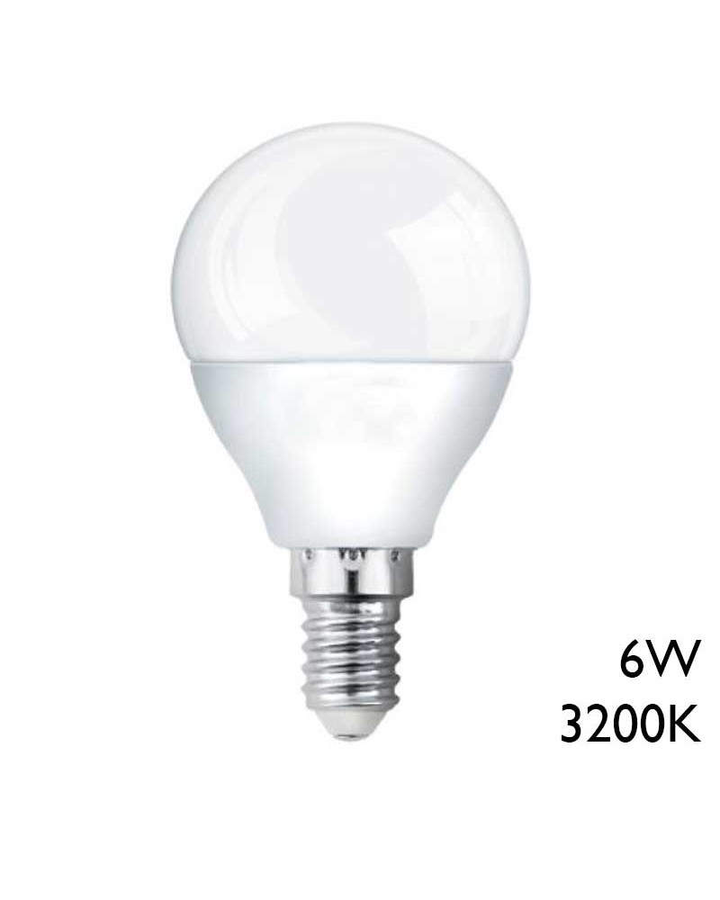 LED spherical bulb 6W E14 3200K 500Lm