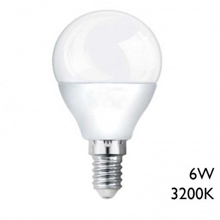 LED spherical bulb 6W E14 3200K 500Lm