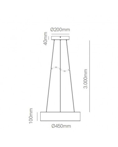Plafón de superficie 45cm LED 40W redondo Graduable TUYA 2600K-4000K