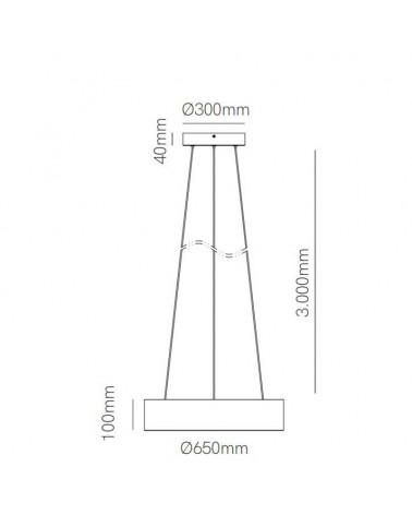 Surface mounted ceiling light 65cm LED 60W round Adjustable TUYA 2600K-4000K