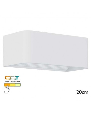 Wall light 20cm aluminum white finish LED 7W CCT Switch 2700K/3000K/4000K