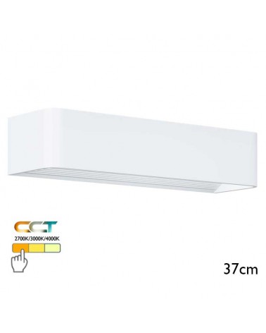 Wall light 37cm aluminum white finish LED 12W CCT Switch 2700K/3000K/4000K