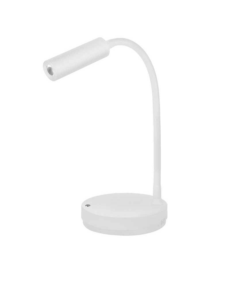 Flexo 42,5cm aluminio y PC acabado blanco LED 5W 175Lm 2700K carga inalámbrica para móvil