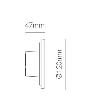 Outdoor wall light 12cm aluminum and PC LED 6W CCT Switch 2700K/3200K/4000K Dimmable