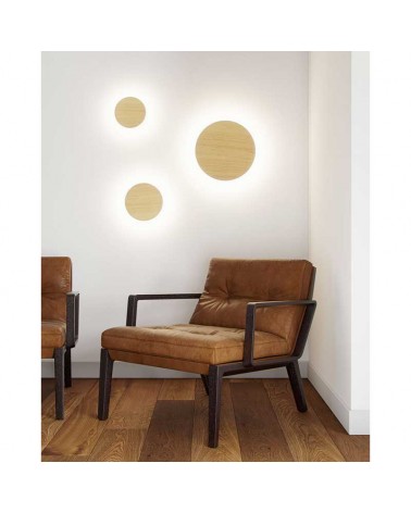 Outdoor wall light 12cm aluminum and PC wood finish LED 6W CCT Switch 2700K/3200K/4000K Dimmable