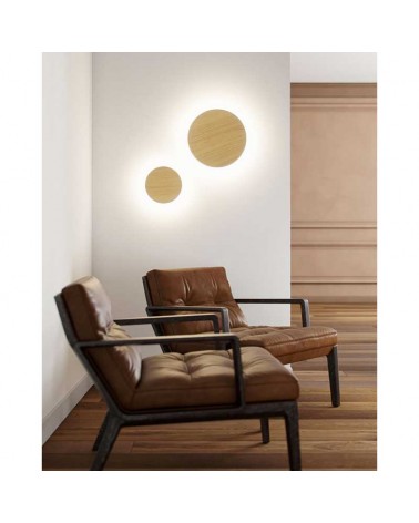 Outdoor wall light 18cm aluminum and PC wood finish LED 15W CCT Switch 2700K/3200K/4000K Dimmable