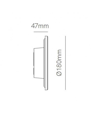 Outdoor wall light 18cm aluminum and PC wood finish LED 15W CCT Switch 2700K/3200K/4000K Dimmable
