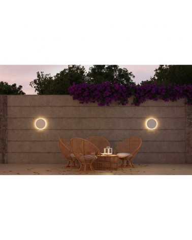 Aplique pared de exterior 25cm de aluminio y PC LED 20W CCT Switch 2700K/3200K/4000K Regulable