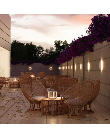 Aplique pared de exterior 25cm de aluminio y PC LED 20W CCT Switch 2700K/3200K/4000K Regulable