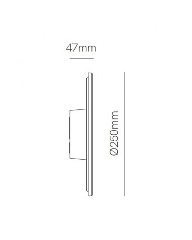 Aplique pared de exterior 25cm de aluminio y PC LED 20W CCT Switch 2700K/3200K/4000K Regulable