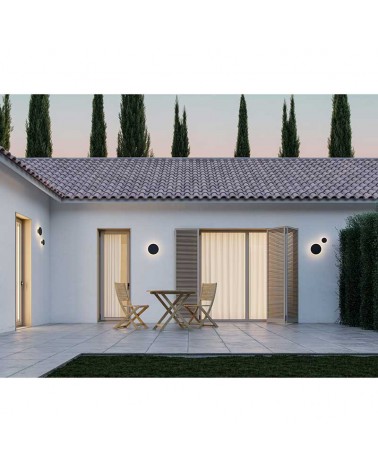 Aplique pared de exterior 25cm de aluminio y PC LED 20W CCT Switch 2700K/3200K/4000K Regulable