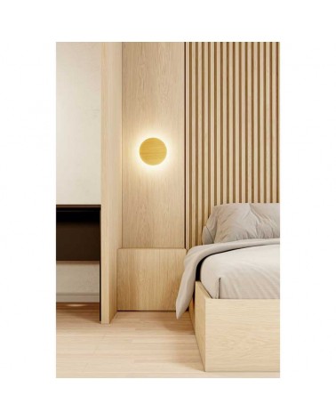 Aplique pared de exterior 25cm de aluminio y PC acabado madera LED 20W CCT Switch 2700K/3200K/4000K Regulable