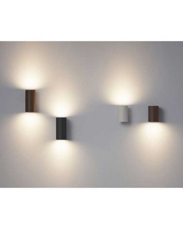 Aplique de pared 11,5cm cilindrico aluminio GU10