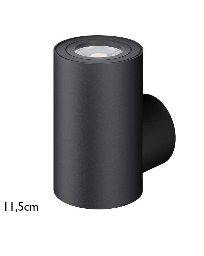 Wall light 11.5cm cylindrical aluminum GU10