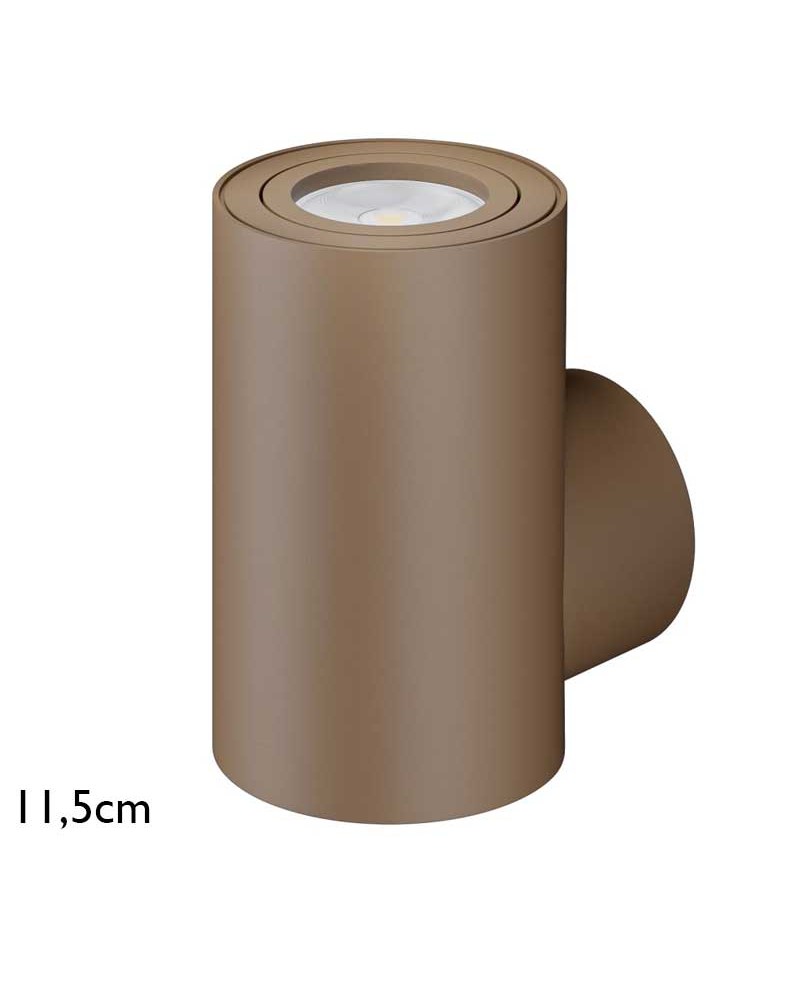 Wall light 11.5cm cylindrical aluminum GU10