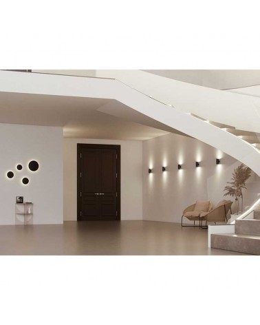 Aplique de pared 16cm cilindrico aluminio luz superior e inferior GU10