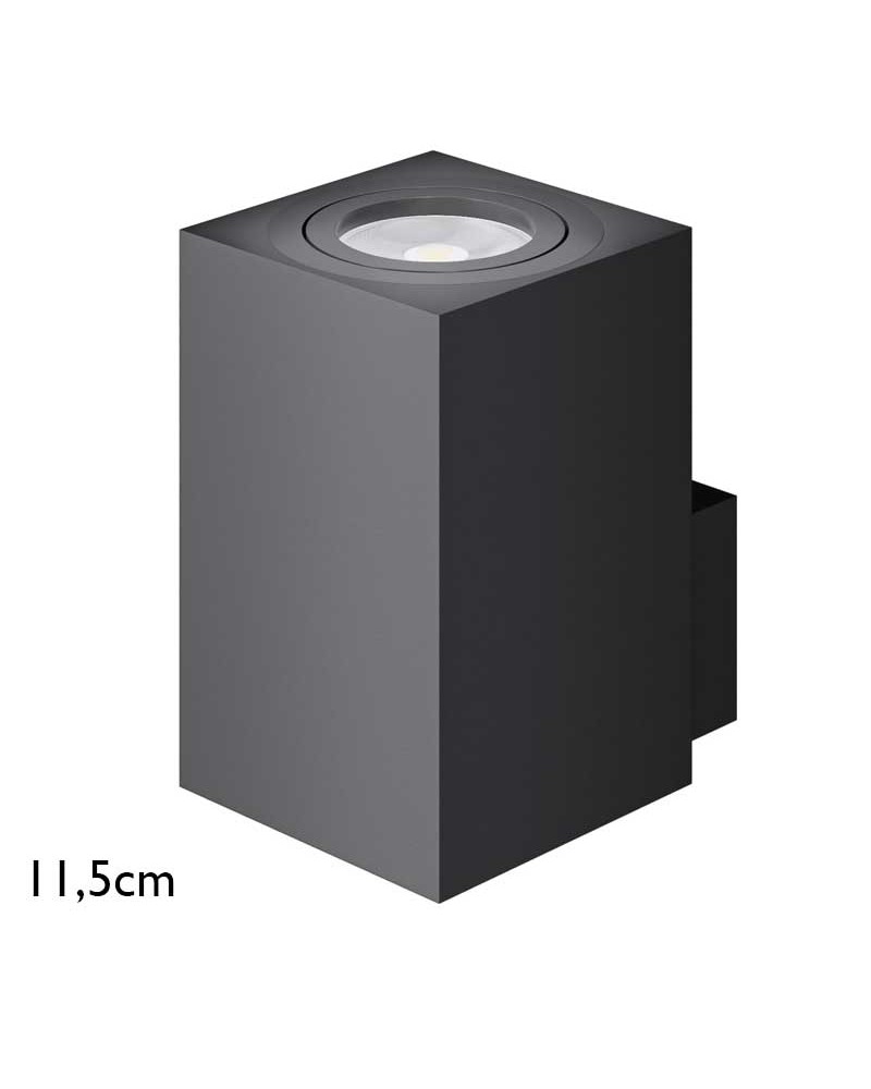 Wall light 11.5cm cubic aluminum GU10