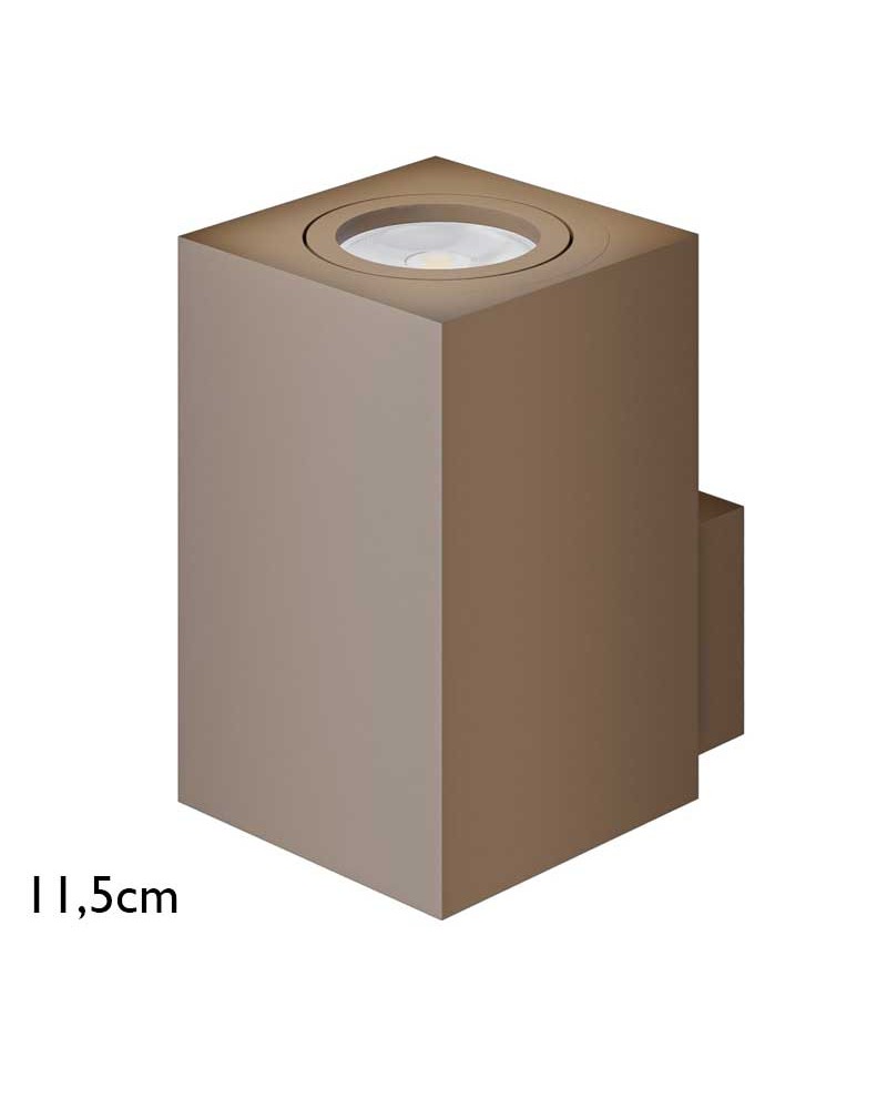 Wall light 11.5cm cubic aluminum GU10