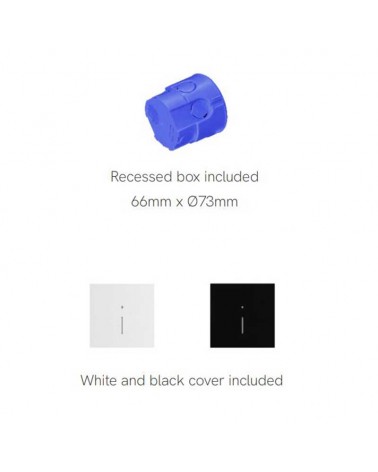 White-black square sign 8.6cm aluminum LED 1.5W CCT Switch 2700K/3200K/4000K Motion Sensor