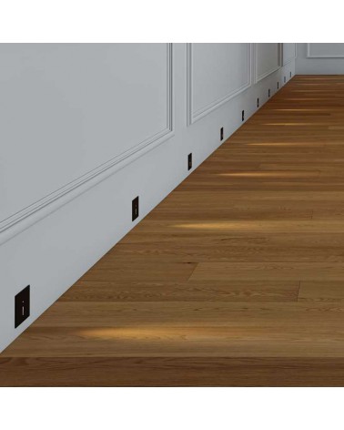 Señalizador cuadrado blanco-negro 8,6cm aluminio LED 1,5W CCT Switch 2700K/3200K/4000K Sensor movimiento