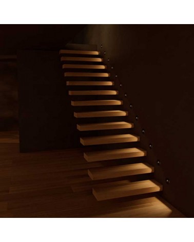 Round white-black sign 8.5cm aluminum LED 3W CCT Switch 2700K/3200K/4000K