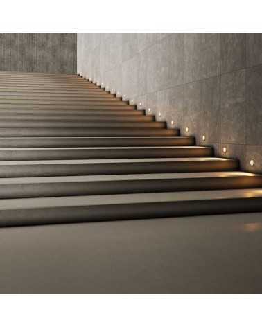 Round white-black sign 8.5cm aluminum LED 3W CCT Switch 2700K/3200K/4000K