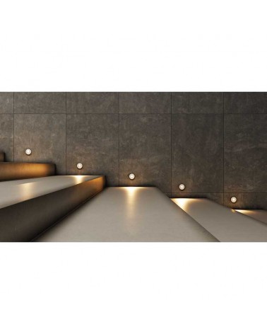 Señalizador redondo blanco-negro 8,5cm aluminio LED 3W CCT Switch 2700K/3200K/4000K