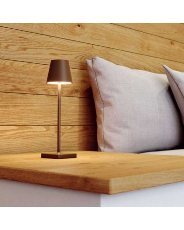 Portable outdoor table lamp IP54 LED 3.5W 38cm aluminum with battery with touch control dimmable CCT Switch