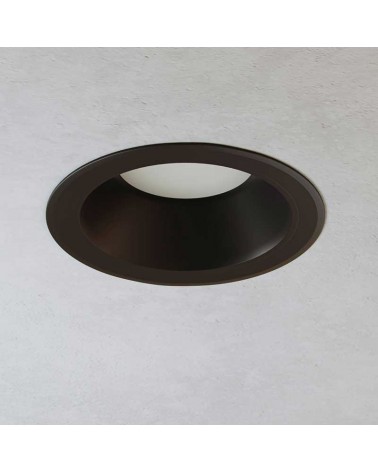 LED downlight ring 15W round black polycarbonate recessed 15cm CCT Switch 3000K/4000K/5000K IP40
